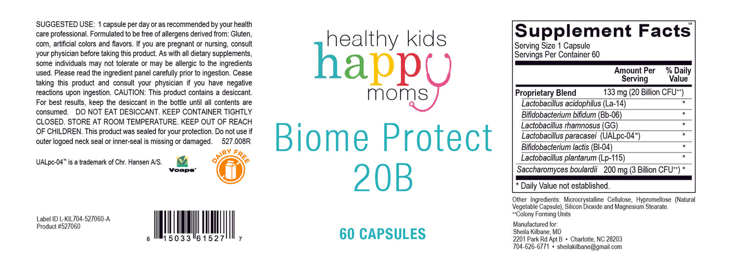 Healthy Kids Happy Moms Biome Protect 20B - 60 Capsules