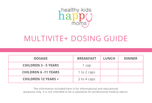 Healthy Kids Happy Moms MultiVite+ - 120 Capsules