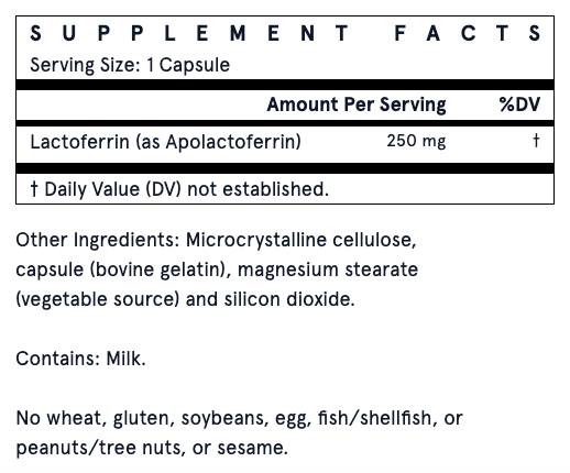 Lactoferrin 250 by Jarrow Formulas - 60 Capsules