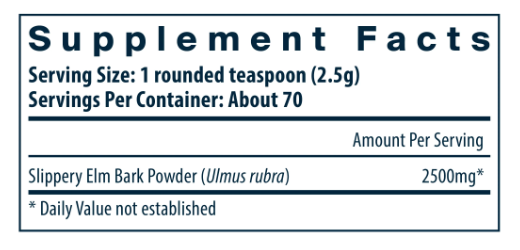 Slippery Elm Bark Powder by Vital Nutrients - 175g