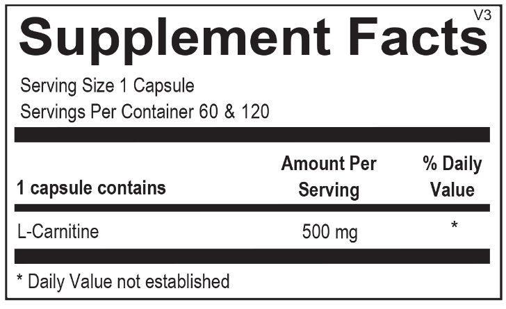 L-Carnitine by OrthoMolecular - 120 Capsules