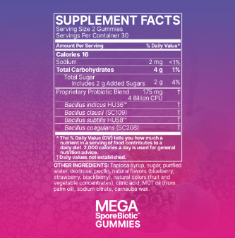 MegaSporeBiotic Gummies by Microbiome Labs - 60 Gummies