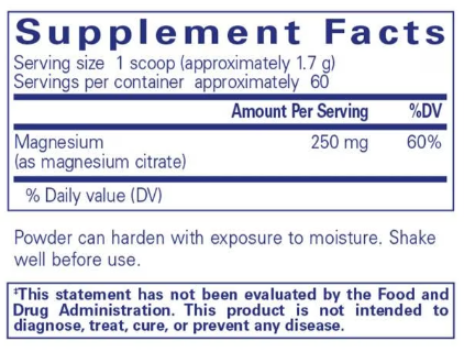 Magnesium Citrate Powder by Pure Encapsulations - 3.8oz (108g)