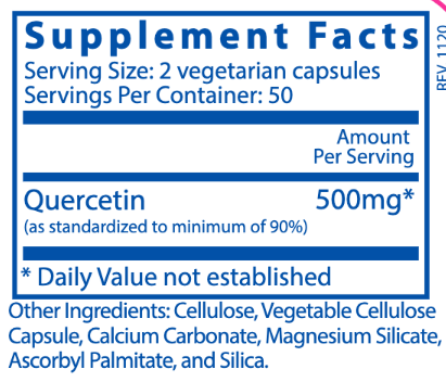 Quercetin 250mg by Vital Nutrients - 100 Vegetarian Capsules
