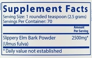 Slippery Elm Bark Powder by Vital Nutrients - 175g
