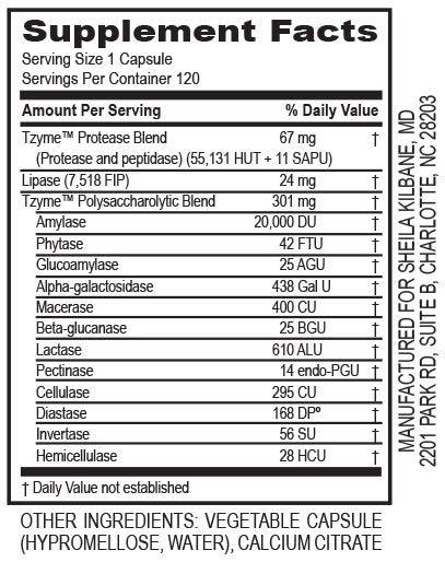 Digest Enzymes - 120 Capsules