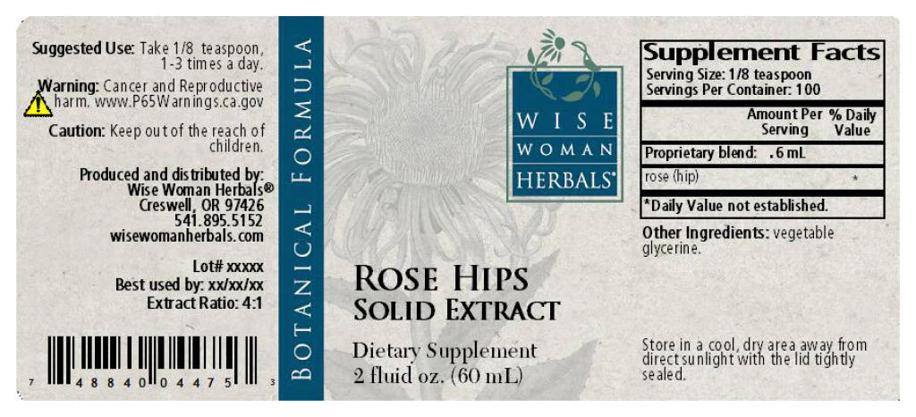 Rose Hips Solid Extract by Wise Woman Herbals - 4 oz