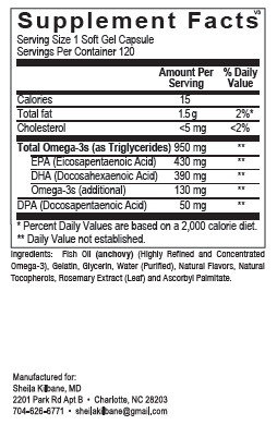 Healthy Kids Happy Moms Omega-3 Fish Oil - 120 Soft Gel Capsules