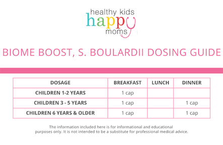 Healthy Kids Happy Moms BiomeBoost, S. Boulardii - 60 Capsules
