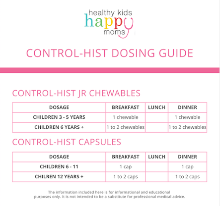 Healthy Kids Happy Moms Control-Hist Jr. - 60 Chewable Tablets