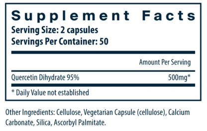 Quercetin 500mg by Vital Nutrients - 100 Vegetarian Capsules