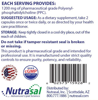 PhosChol 600 PC (PPC) by Nutrasal - 60 Vegetarian Capsules