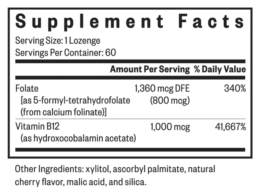 Hydroxo B12 with Folinic Acid by Seeking Health - 60 Capsules