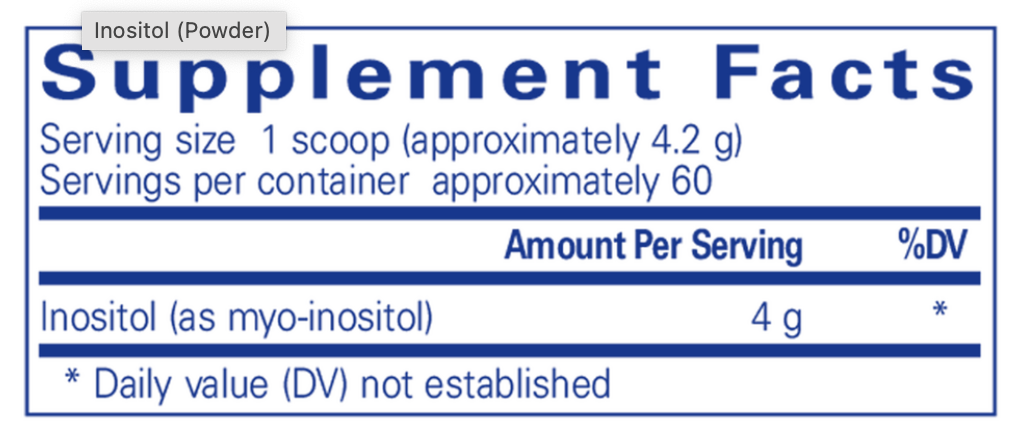 Inositol Powder by Pure Encapsulations - 252 grams