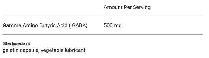 Progressive Labs GABA 500 mg - 90 capsules